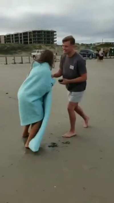 He has all luck of the world to have a girl reacting like this.