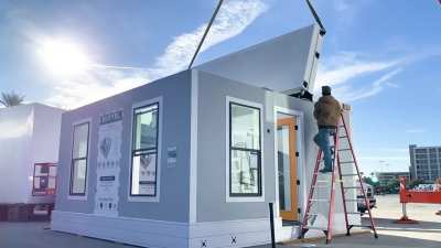 this box that transforms to a tiny home