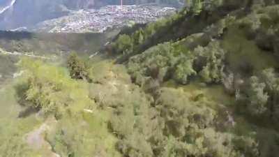 Wingsuit base jump