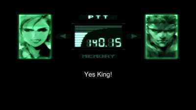 Solid Snake asks why Meryl's butt is so fat.