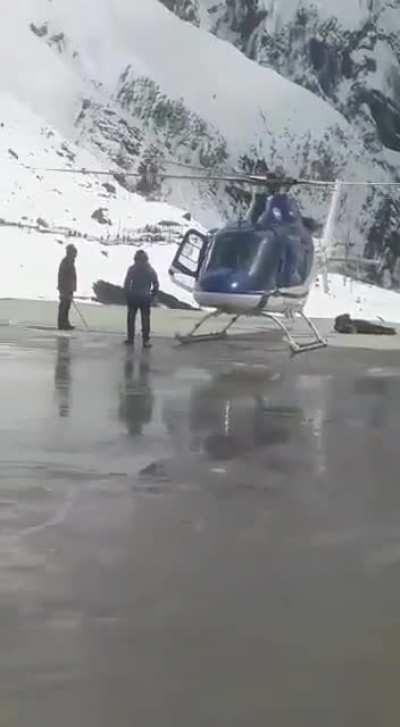 Man killed after being hit by helicopter tail rotor