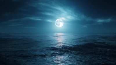 Full Moon Over The Ocean by Visualdon, 4K 60fps.
