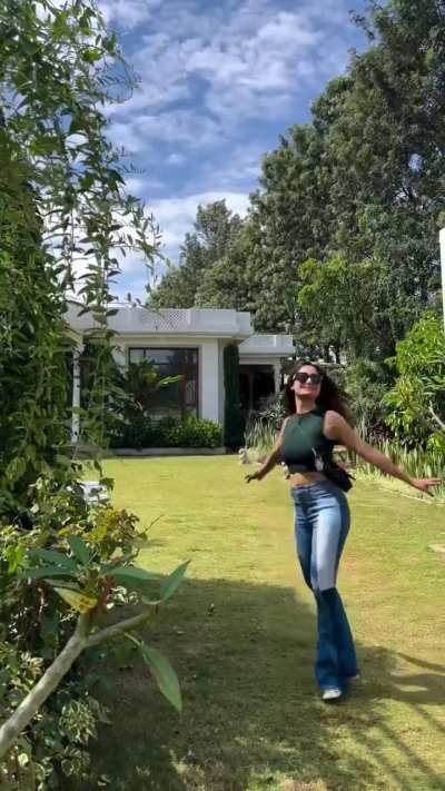 Tridha in denim jeans