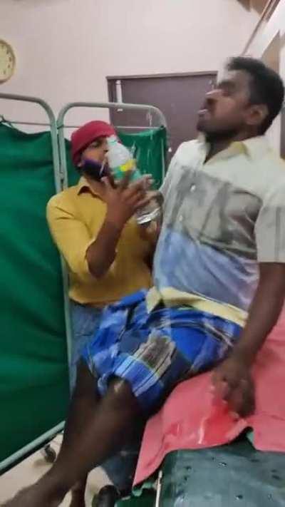 Hydrophobia in a person with Rabies