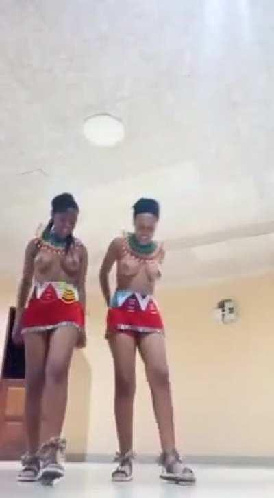 Zulu girls dancing and having fun