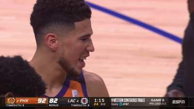 [Highlight] Paul George elbows Devin Booker's broken nose in a Game 6 loss