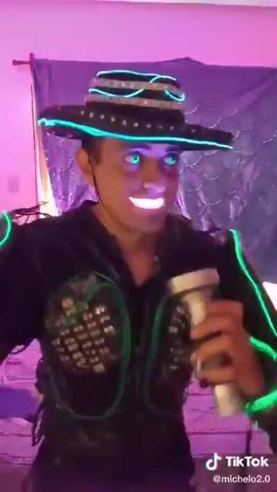 Michelo, the cyborg singer.