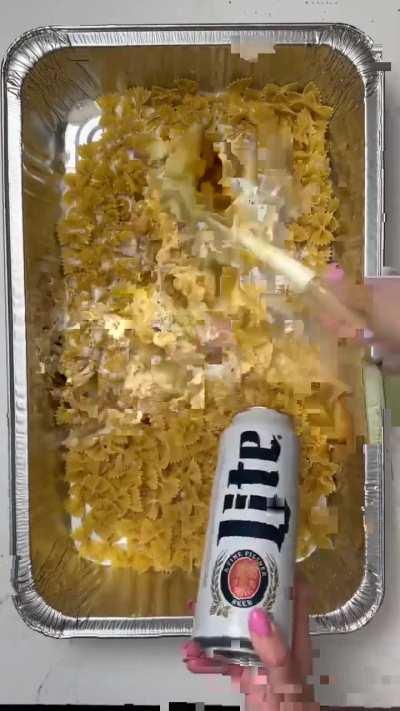 Beer chicken leg pasta glop