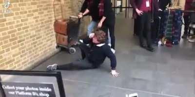 gEniUs mAn rUns iNtO bRicK wALL LikE a wiZarD tO mEeT HarRy pOttEr