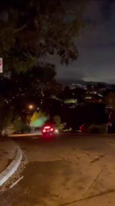 Tesla being sent a little too hard.