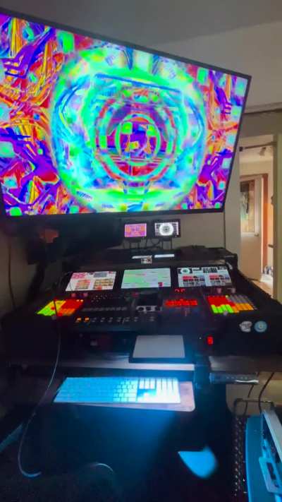 Back on my video setup after surgery!