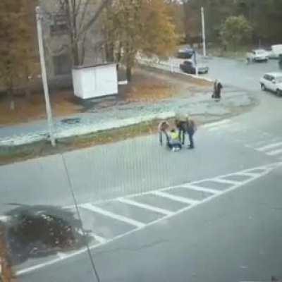 Surviving after being run over by a tractor.