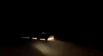 Yemeni Army’ technical (ZSU 23-mm AA Twin autocannon) lights up the night on Houthi militants on the Nihm front, Sana’a governorate (March 9th 2020)