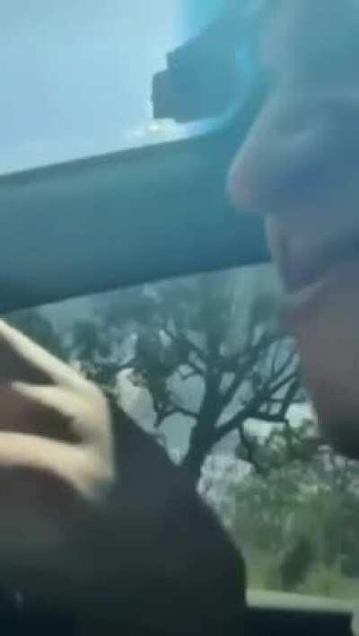 Fireworks in a car...