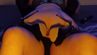 Me in heels getting his cream in