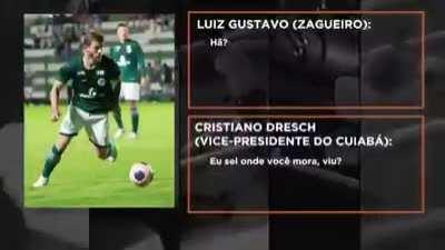 Jogador do Cuiabá sendo ameaçado por um dos principaia financiadores do Time