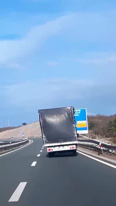 Truck in the wind