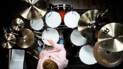 Dorothea Taylor is a drumming teacher and has been playing for almost 60 years. Here she is playing 