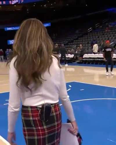 mascot scaring reporter