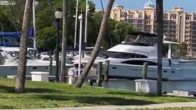 Boat driver errors with throttle causing a nice crash