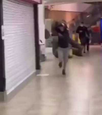 He thought it was a giant cuddly teddy bear, Donaghmede shopping center, Dublin.