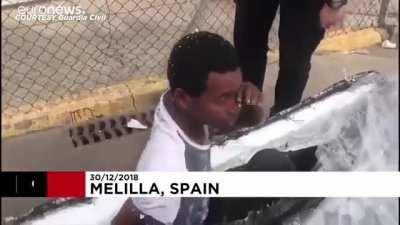 Police find migrants hidden in mattresses in the Spanish owned enclave of Morocco