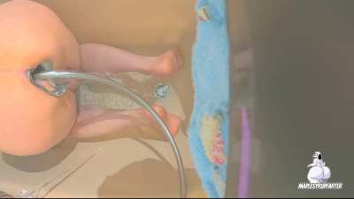 opened with speculum ready for the rinse