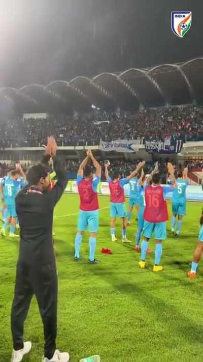 Cheers for Bhartiya Football Team. Sri kanteerava stadium Bengaluru, Karnataka Clean Sweep. It's victory 🇮🇳 4-0 🇵🇰 India keeps a clean sweep for the seventh time in a row!