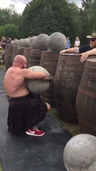 Lifting all nine of The Ardblair Stones.