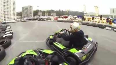 Taking a selfie in the middle of the track