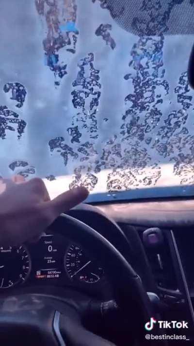 what it's like to be bored when getting a car wash