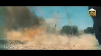 Afghanistan.The explosion of a Humvee ANA (Afghan National Army). A very powerful IED by the Taliban militants, no chance. Nsfw