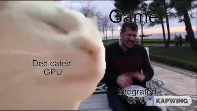 When you didn't properly configure your drivers. It do be like that.