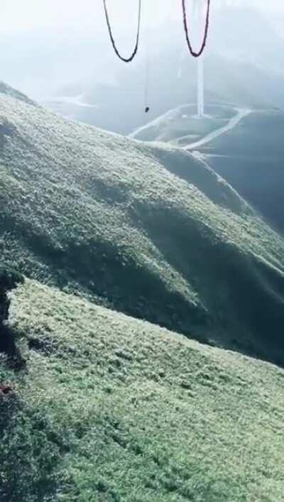Giant swing in the mountains of China