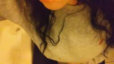 What's under baggy mom sweat shirt