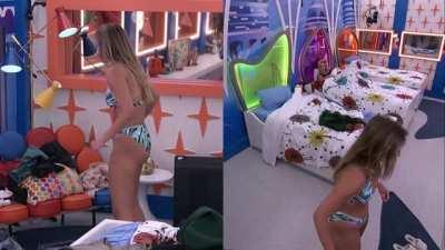 Alyssa BB24 - in Indy's green bikini, talking to the cam today (part 1, 6:25 BBT)