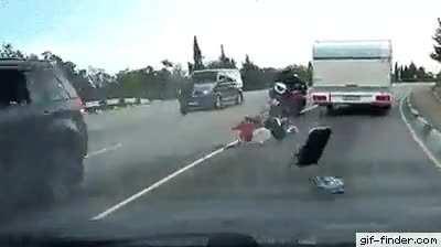 When you choose a really bad time to overtake someone.