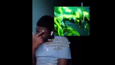 Me listening to my unorganized Monster Hunter playlist