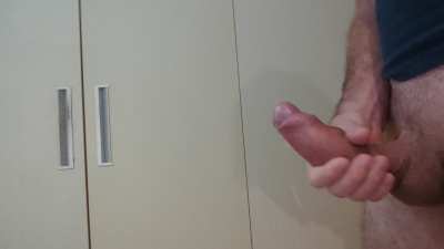 Thick curvy cock shooting a huge load