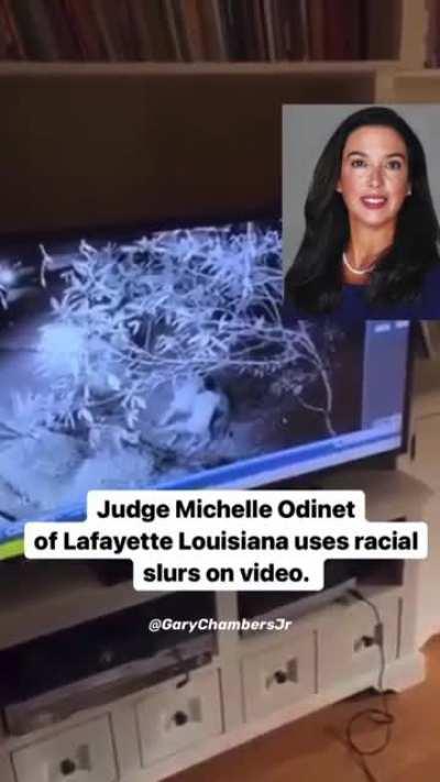 Judge Michelle Odinet of Lafayette Louisiana uses racial slurs on video.