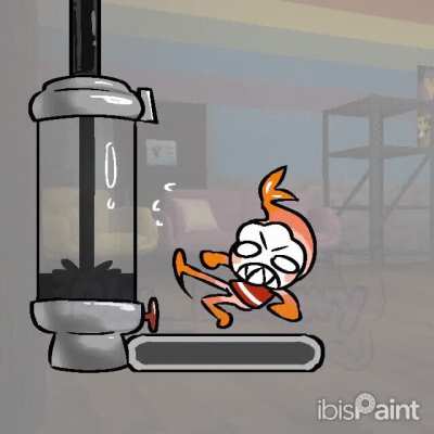 Shrimpo tries the new machine