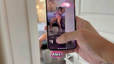 I caught my mom playing with the cum in my used condoms