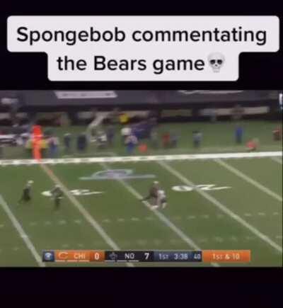 Spongebob Commentating the Bears Game