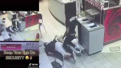 HMFT after I try to fight the security guard.