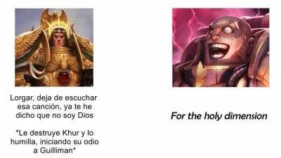 Si el emperador de la humanidad fuera un padre decente, habría basicamente derrotado al caos, según lo que tengo entendido