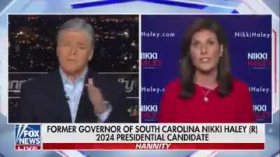 Haley: Trump got me confused with Pelosi

Fox: *immediately cuts her mic*