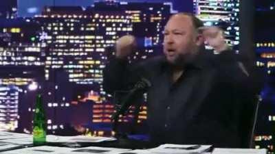 Alex Jones, King of the Q Turds, gobbles horse dewormer on air