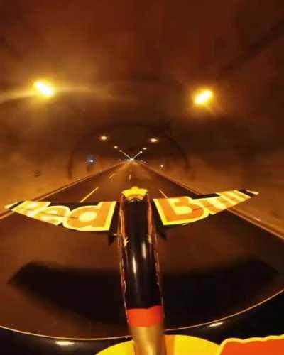 Dario Costa just became the first person to fly a plane through TWO tunnels