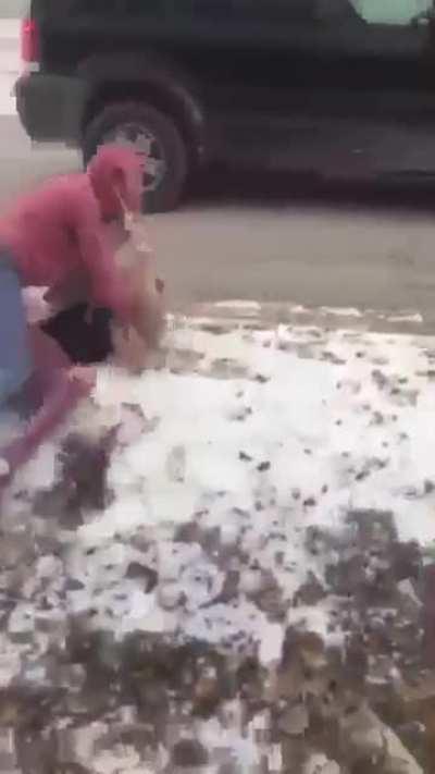 Girl get jumped and scalped