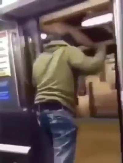 HMB while I get off a moving subway train